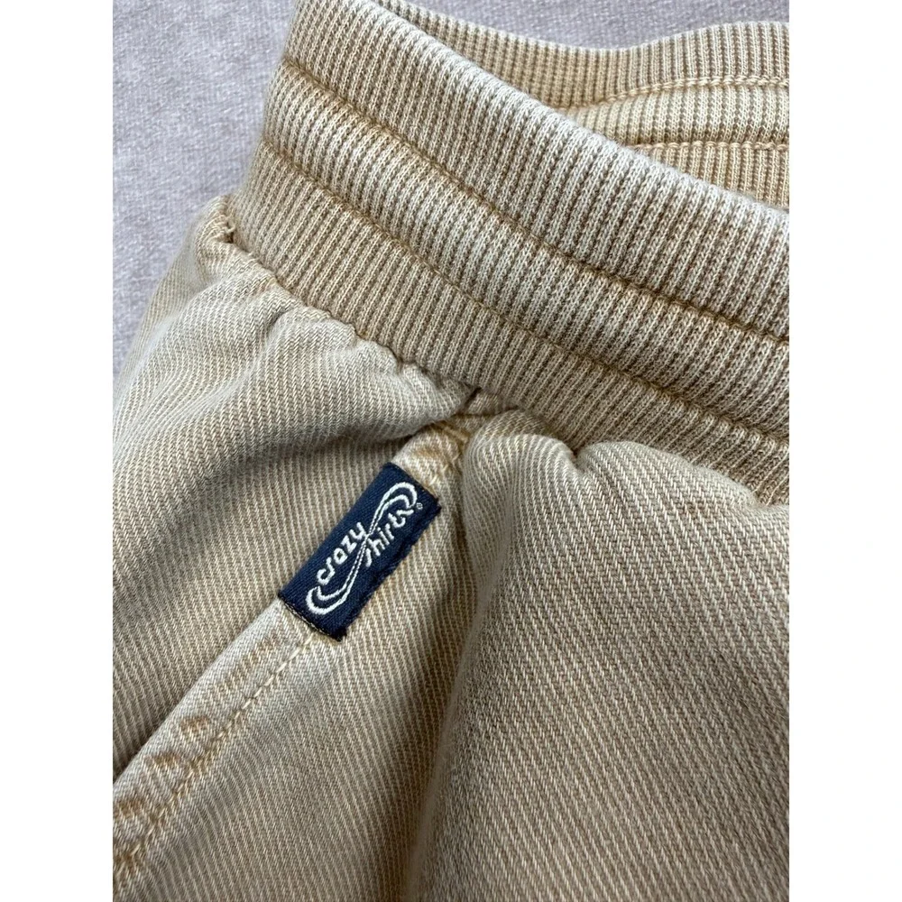 VTG Crazy Shirts Hawaii Kona Coffee Dyed Jogger Pants Mens M Khaki Tan Fade USA